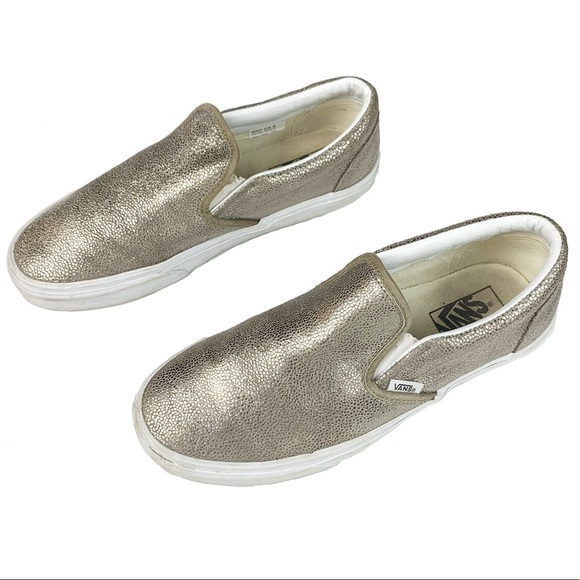 gold metallic vans